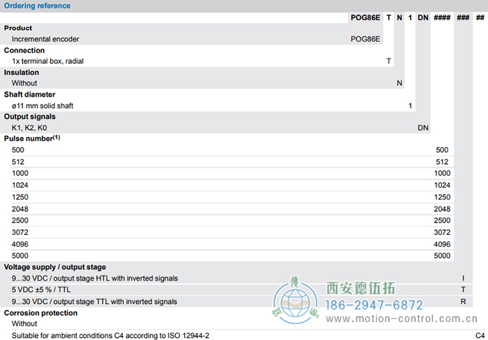 POG86E增量重載編碼器訂貨選型參考 - 西安德伍拓自動(dòng)化傳動(dòng)系統(tǒng)有限公司